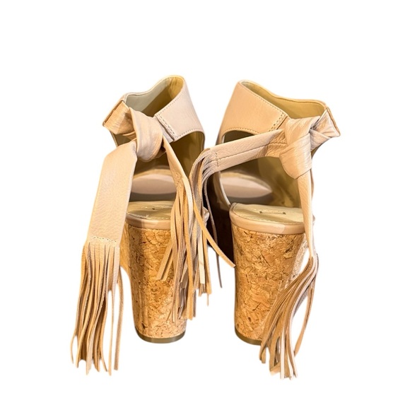 MARC FISHER LTD Sueann Tassel Platform Wedge Sandals Women’s Size 10 - Picture 2 of 9